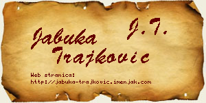 Jabuka Trajković vizit kartica